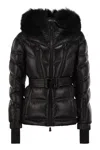 Moncler Bernins Quilted Nylon Down Jacket In Black