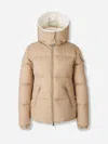Moncler Tan Fourmines Short Down Jacket In Brown