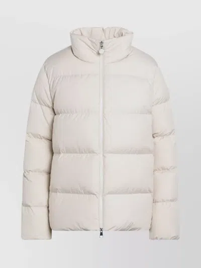 Moncler Short Down Jacket High Collar In White