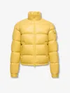 Moncler Levitha Hooded Short Down Jacket In Yellow