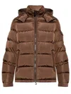 Moncler Maya Quilted Shell Down Jacket In Brown