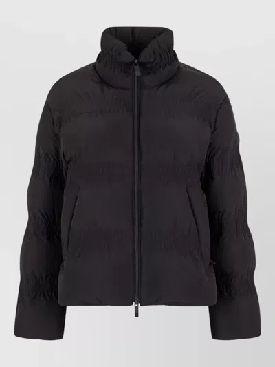 Moncler Short Down Jacket Ravignan High Collar In Black