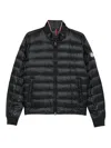 Moncler Micro Rip-stop Biker Jacket In Black