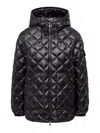 Moncler Diamond Quilted Down Jacket Puffer Jackets Black In Black
