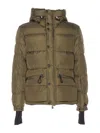 Moncler Grenoble Short Down Jacket With Hood In Green