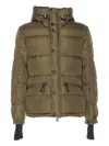 Moncler Grenoble Short Down Jacket With Hood In Green