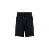 Moncler Dark Blue Terry Fabric Bermuda Shorts In Blue