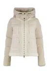 Moncler Short Jacket Ripaille In Neutral