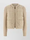Moncler Padded Cardigan Sweaters And Cardigans Beige In Neutral