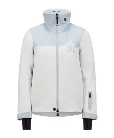 Moncler Short Long-sleeved Down Jacket In White