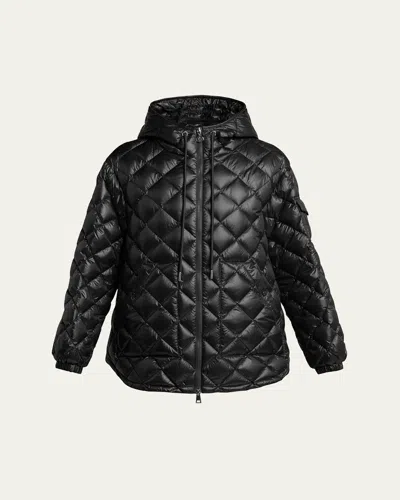 Moncler Short Padded Down Jacket In Red