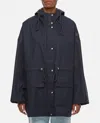 Moncler Short Parka In Blue