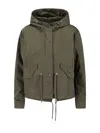 Moncler Short Parka In Green