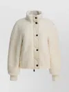 Moncler Short Puffer Jacket Ayles With High Collar In Neutral