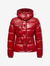 Moncler Short Puffer Jacket Glareins In Red