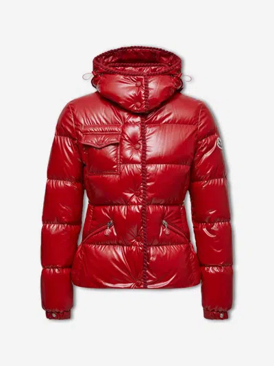 Moncler Short Puffer Jacket Glareins In Red