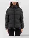 Moncler Short Puffer Jacket High Collar In Black