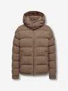 Moncler Short Puffer Montgenevre In Brown