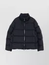 Moncler Short Quilted Down Jacket In Blue