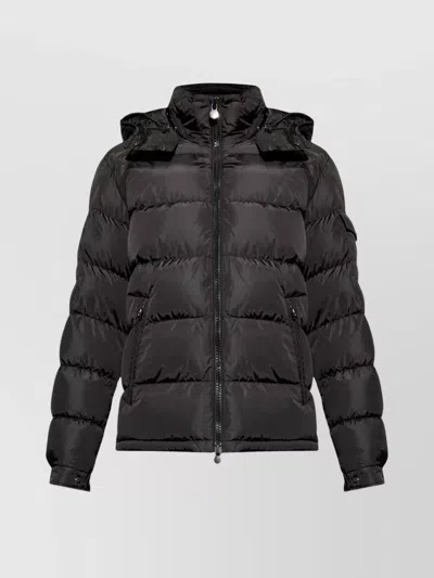 MONCLER SHORT QUILTED DOWN JACKET WITH DETACHABLE HOOD