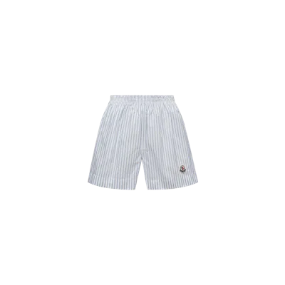 Moncler Short Rayé In Gray