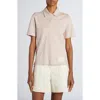 Moncler Short Sleeve Cotton Polo In Pink