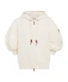 Moncler Drawstring-hood Kangaroo-pocket Jacket In White