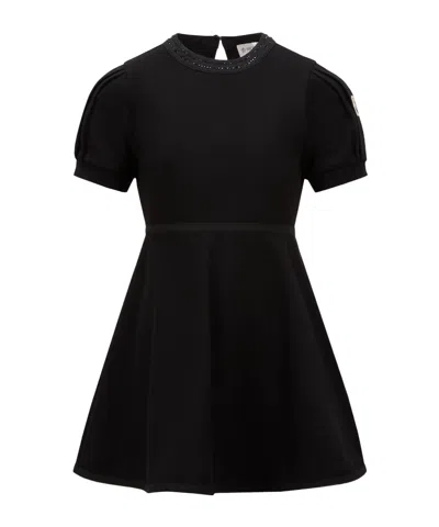 Moncler Short Sleeve Dress In Black