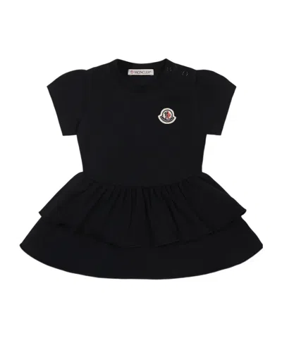 Moncler Short Sleeve Dress In Blue