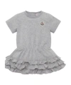 Moncler Enfant Short-sleeved Crewneck Dress In Gray