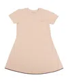Moncler Short Sleeve Dress In Nude