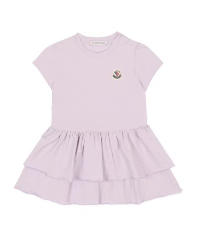 Moncler Short Sleeve Dress In Purple