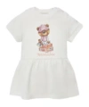Moncler Short Sleeve Dress In White