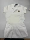Moncler Short Sleeve Dress In White