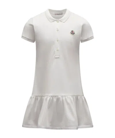 Moncler Short Sleeve Dress In White