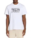Moncler Mens White Graphic-print Crewneck Cotton T-shirt In White