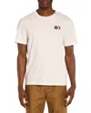 Moncler Short Sleeve Jersey T Shirt Tricolor Collar In Multi