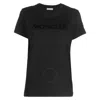 Moncler Short Sleeve Logo Print T-shirt In Black
