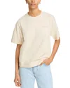 Moncler Logo-embossed Cotton T-shirt In Natural
