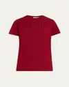 Moncler Short-sleeve Logo Tee In Red