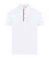 Moncler Short-sleeve Piqué Polo Shirt In White