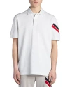 Moncler Short-sleeved Logo Polo T-shirt In White