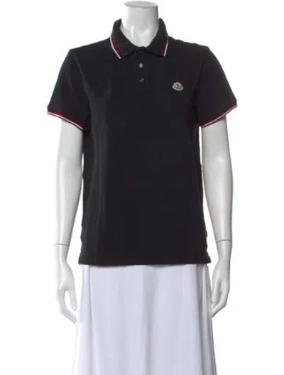 Pre-owned Moncler Short Sleeve Polo In Black