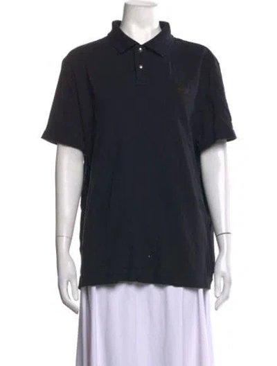Pre-owned Moncler Short Sleeve Polo In Black