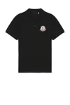 Moncler Polo Shirt With Logo In Black