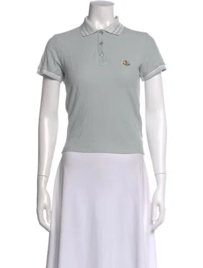 Pre-owned Moncler Short Sleeve Polo In Blue