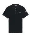 Moncler Short Sleeve Polo In Dark Navy Blue