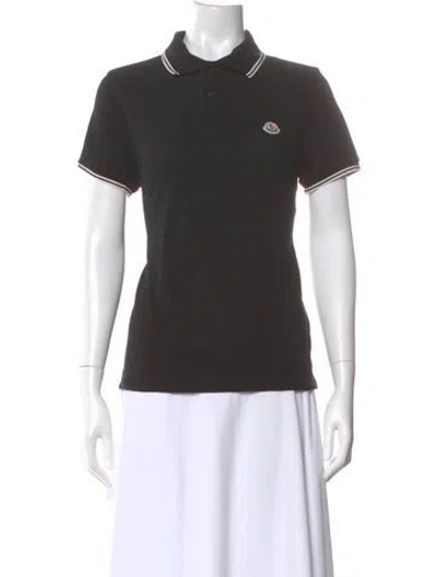 Pre-owned Moncler Short Sleeve Polo In Gray