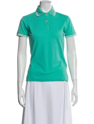 Pre-owned Moncler Short Sleeve Polo In Green