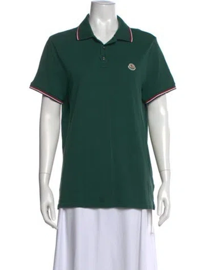 Pre-owned Moncler Short Sleeve Polo In Green